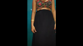 Petite Indian Housewife XXX Porn Stripping Naked